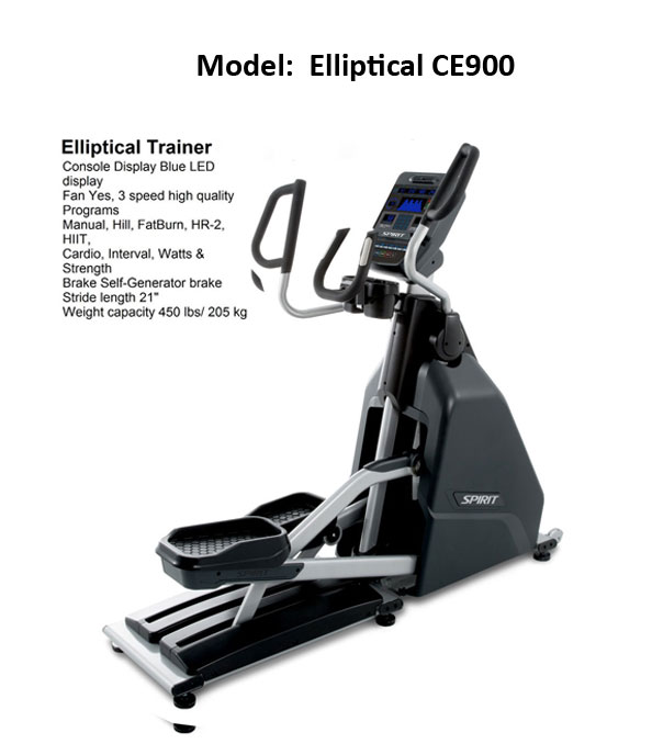 Spirit CE 900 elliptical cross trainer commercial