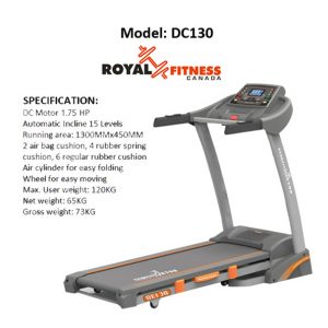 Royal Fitness Treadmill 2.00 HP DC 130
