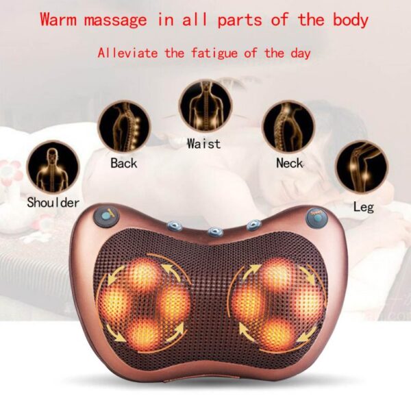 Back Massage Pillow with Heating Function - Electric Shiatsu Neck Massager Cushion Relax Neck / Back / Shoulder Cushion Muscle Relieve Car Home Use